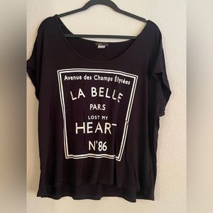 Paris Shirt - black with white - size XL